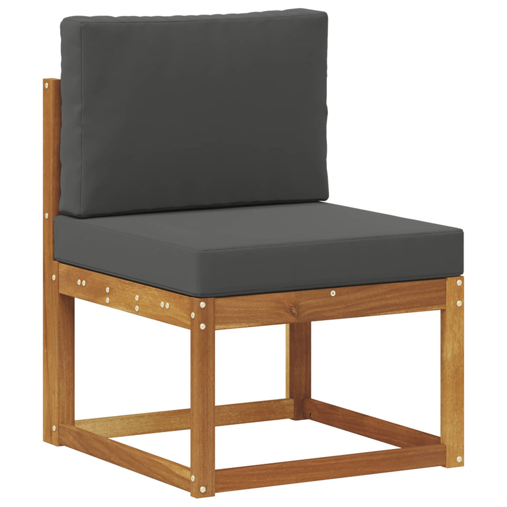 Outdoor-Sofagarnitur mit Kissen 10 pcs Natur und Anthrazit