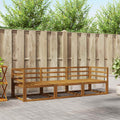 Outdoor-Sofagarnitur 3 pcs Natur Massivholz Akazie