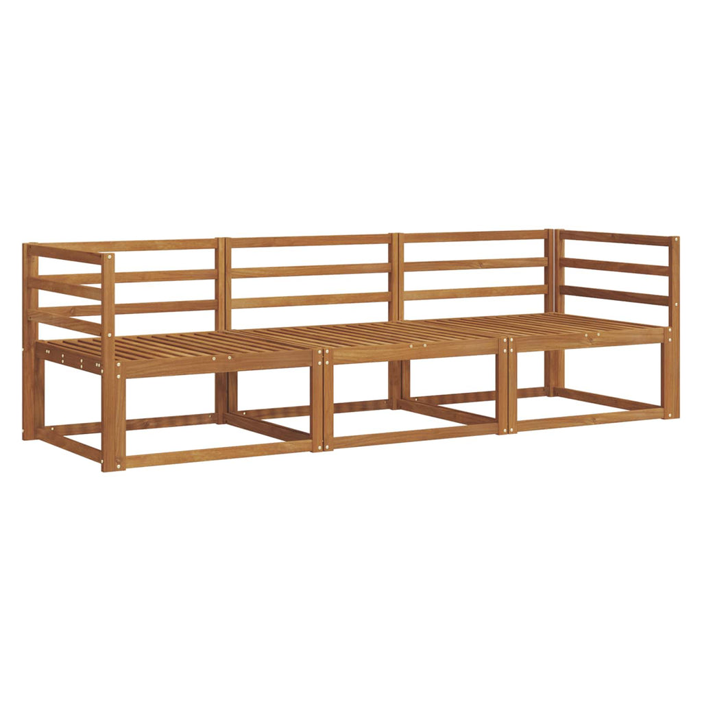 Outdoor-Sofagarnitur 3 pcs Natur Massivholz Akazie