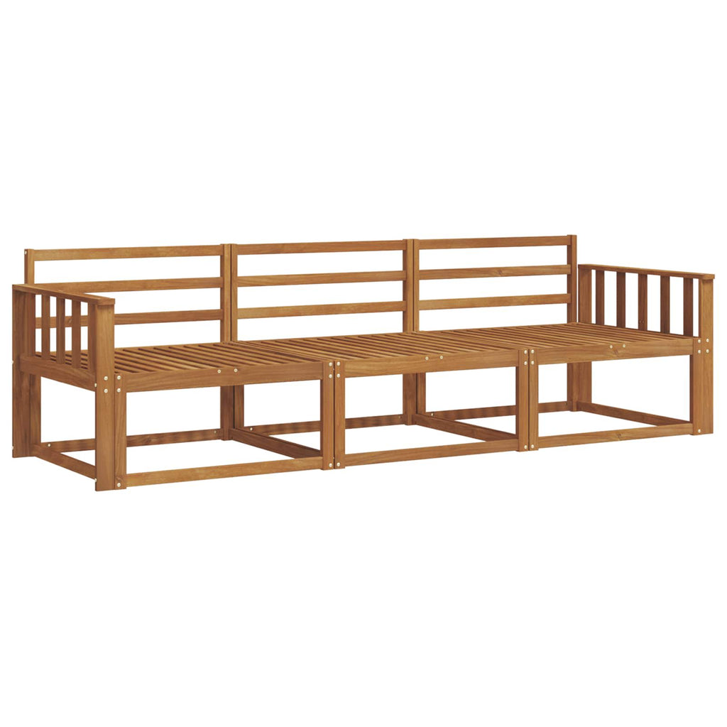 Outdoor-Sofagarnitur 3 pcs Natur Massivholz Akazie
