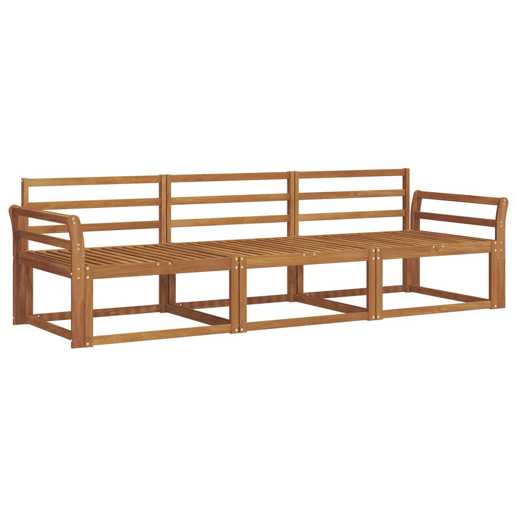 Outdoor-Sofagarnitur 3 pcs Natur Massivholz Akazie