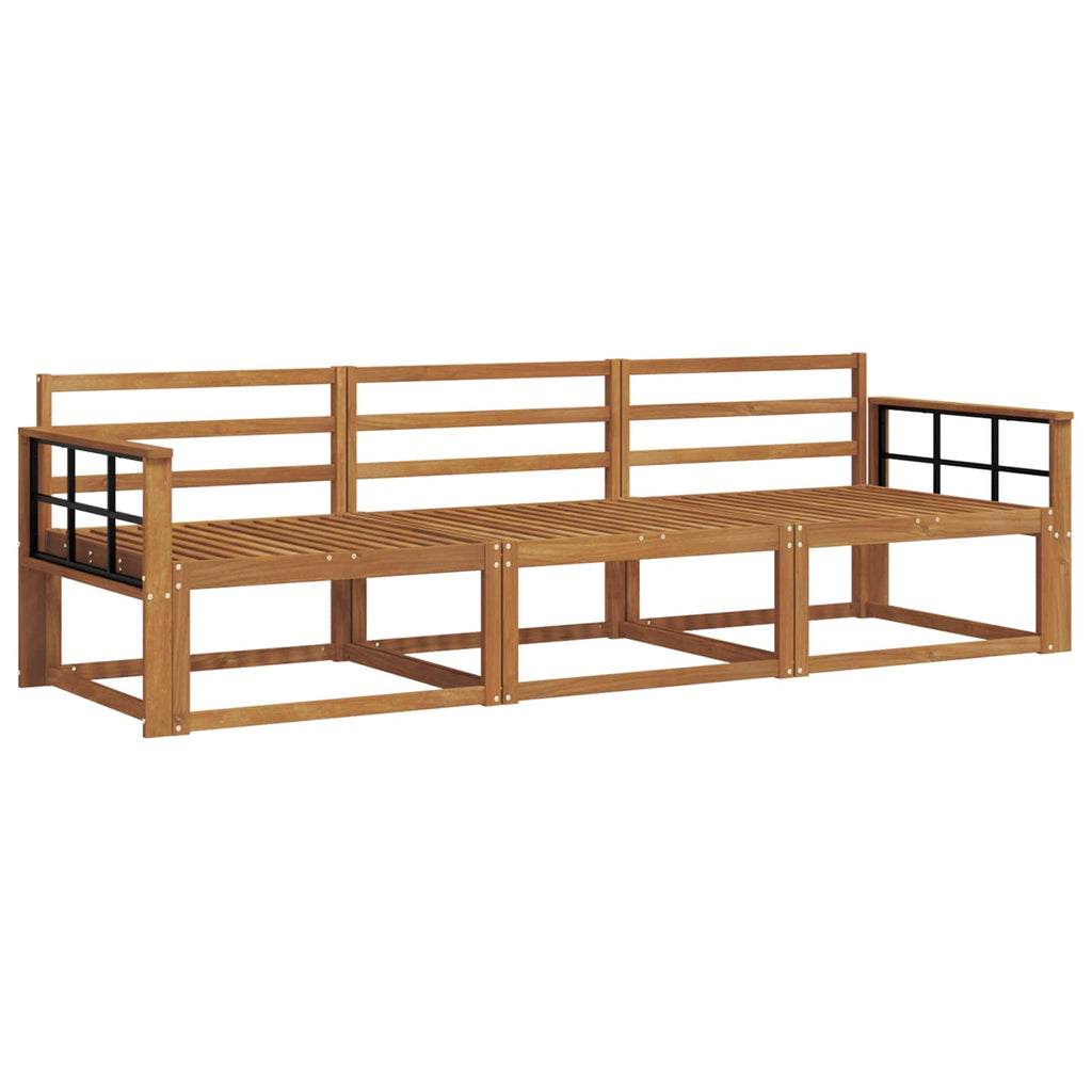 Outdoor-Sofagarnitur 3 pcs Natur Massivholz Akazie
