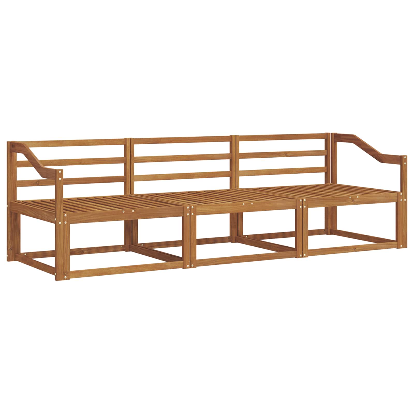 Outdoor-Sofagarnitur 3 pcs Natur Massivholz Akazie