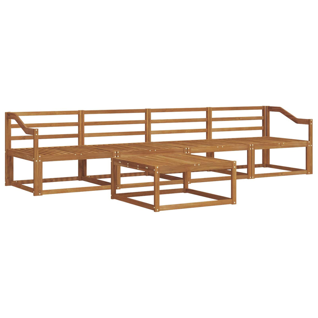 Outdoor-Sofagarnitur 5 pcs Natur Massivholz Akazie