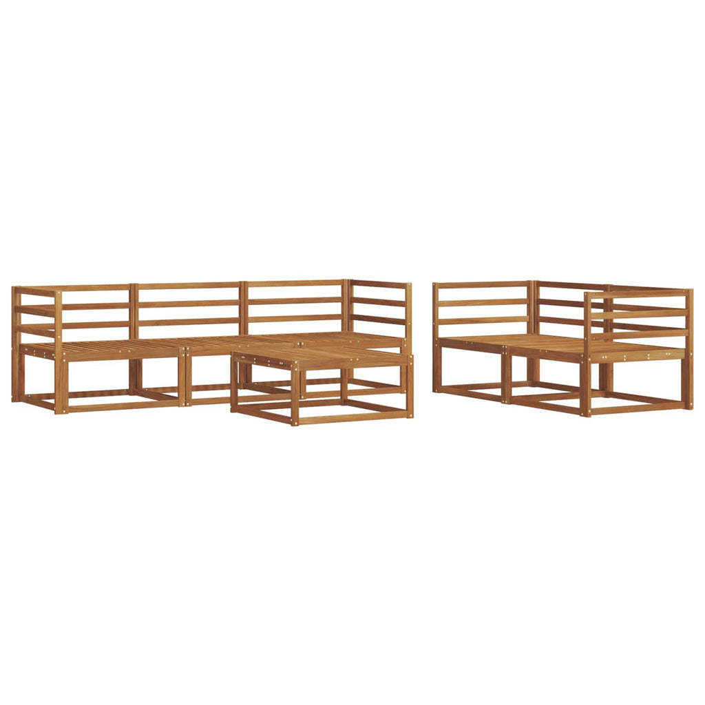 Outdoor-Sofagarnitur 6 pcs Natur Massivholz Akazie