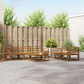 Outdoor-Sofagarnitur 6 pcs Natur Massivholz Akazie