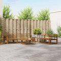 Outdoor-Sofagarnitur 6 pcs Natur Massivholz Akazie