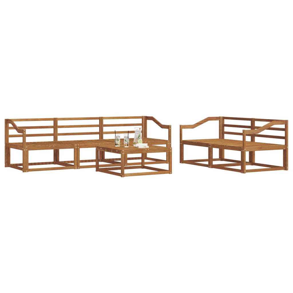 Outdoor-Sofagarnitur 6 pcs Natur Massivholz Akazie