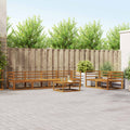 Outdoor-Sofagarnitur 7 pcs Natur Massivholz Akazie
