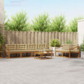 Outdoor-Sofagarnitur mit Kissen 7 pcs Natur und Beige