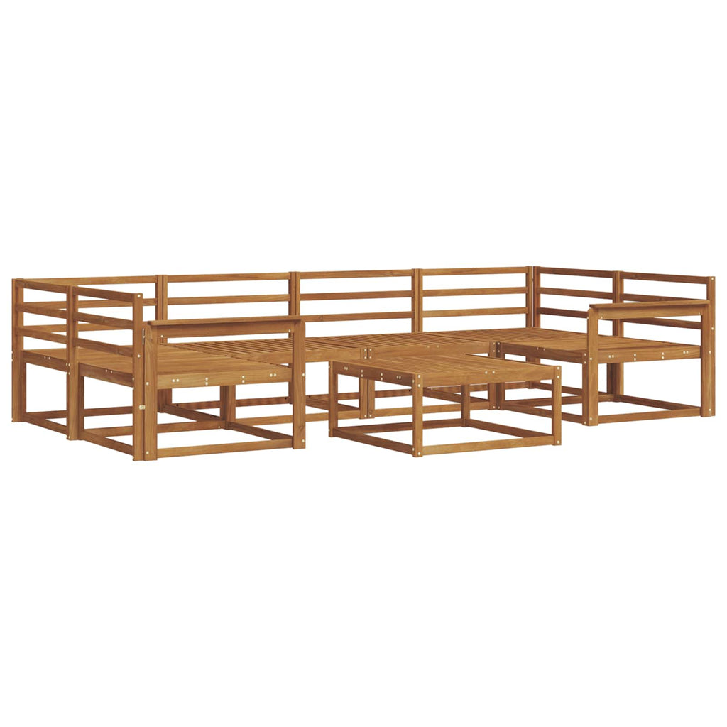 Outdoor-Sofagarnitur 7 pcs Natur Massivholz Akazie