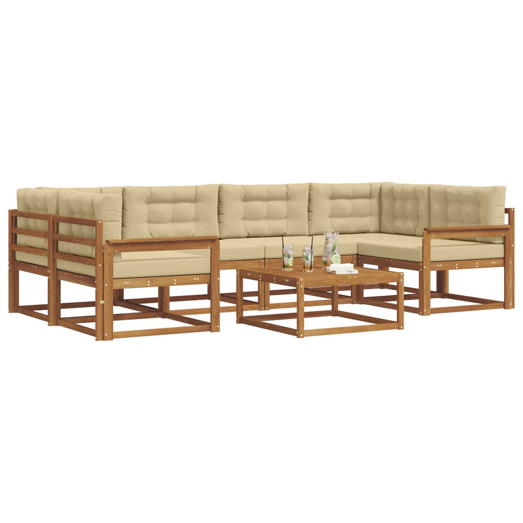 Outdoor-Sofagarnitur 7 pcs Natur und Beige