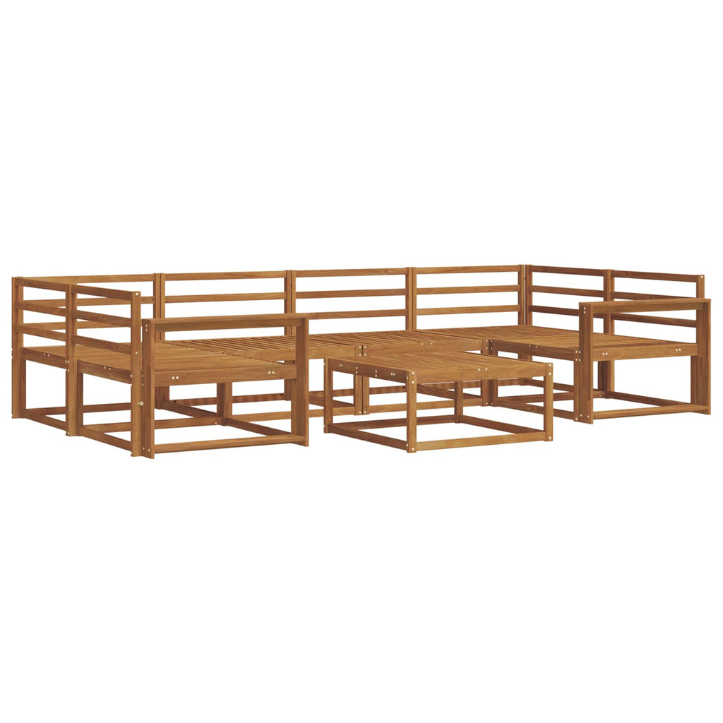 Outdoor-Sofagarnitur 7 pcs Natur Massivholz Akazie