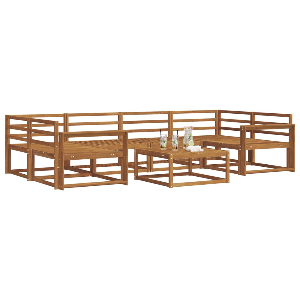 Outdoor-Sofagarnitur 7 pcs Natur Massivholz Akazie