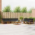 Outdoor-Sofagarnitur mit Kissen 8 pcs Natur und Anthrazit