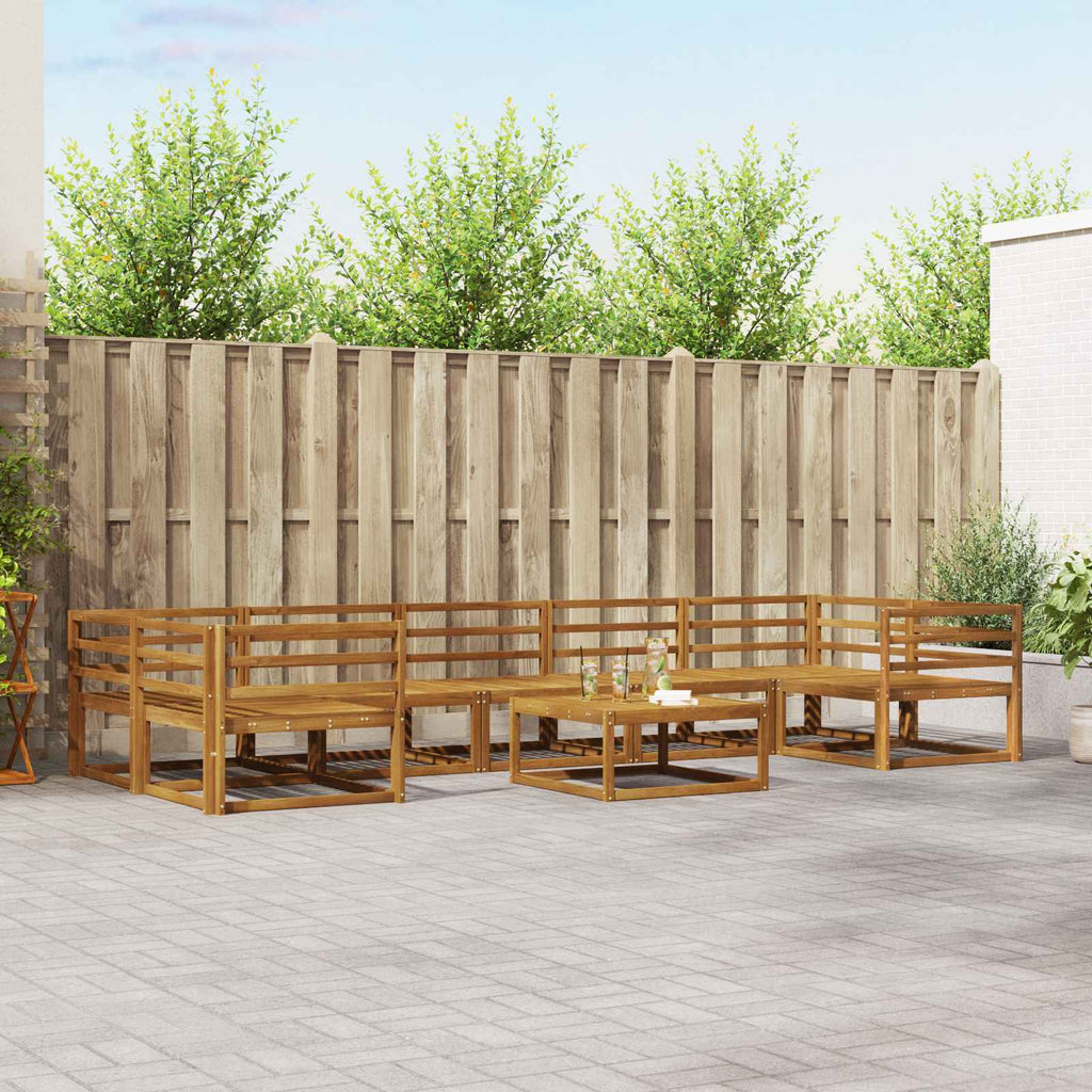 Outdoor-Sofagarnitur 8 pcs Natur Massivholz Akazie