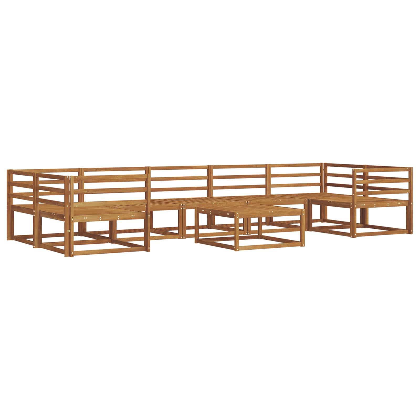 Outdoor-Sofagarnitur 8 pcs Natur Massivholz Akazie