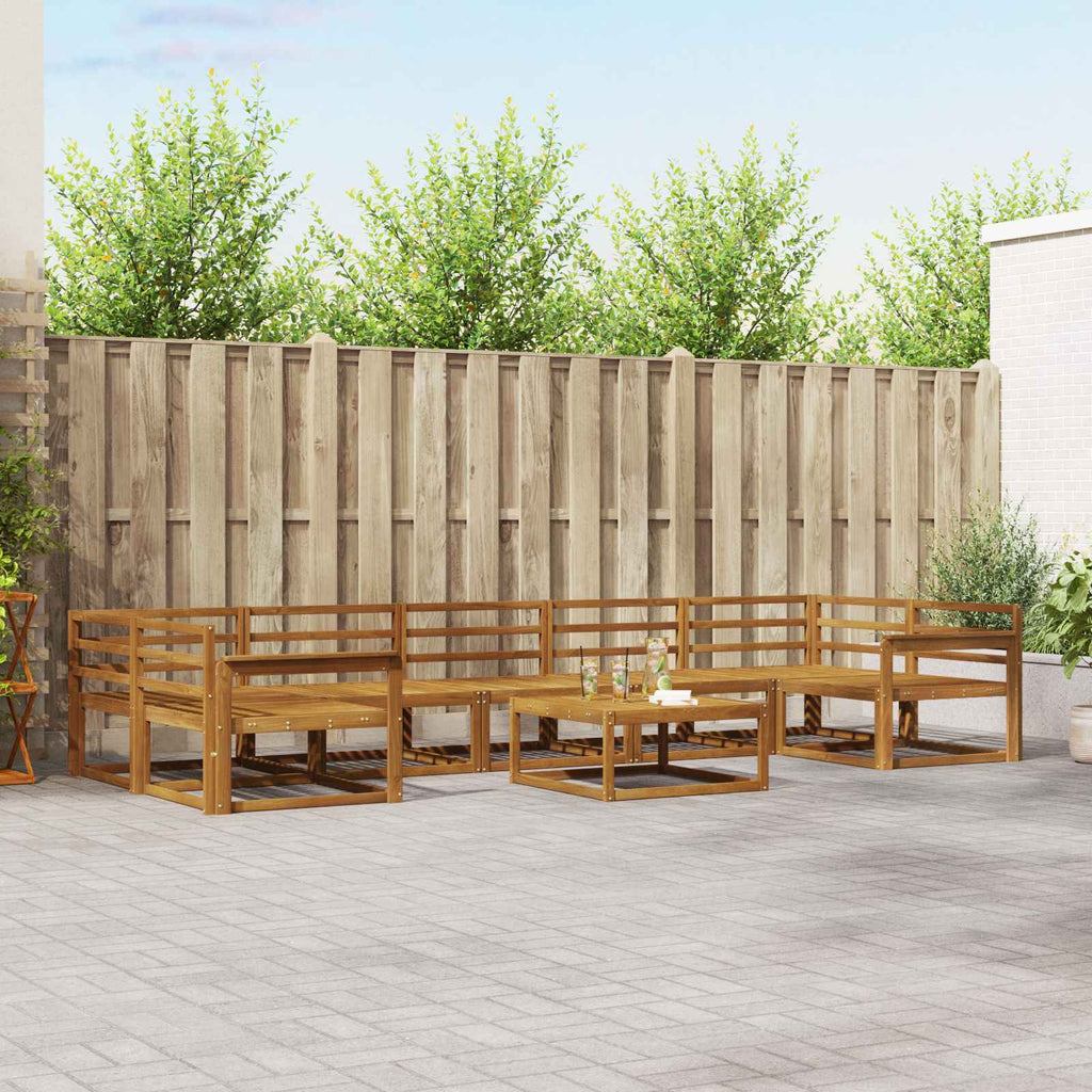 Outdoor-Sofagarnitur 8 pcs Natur Massivholz Akazie