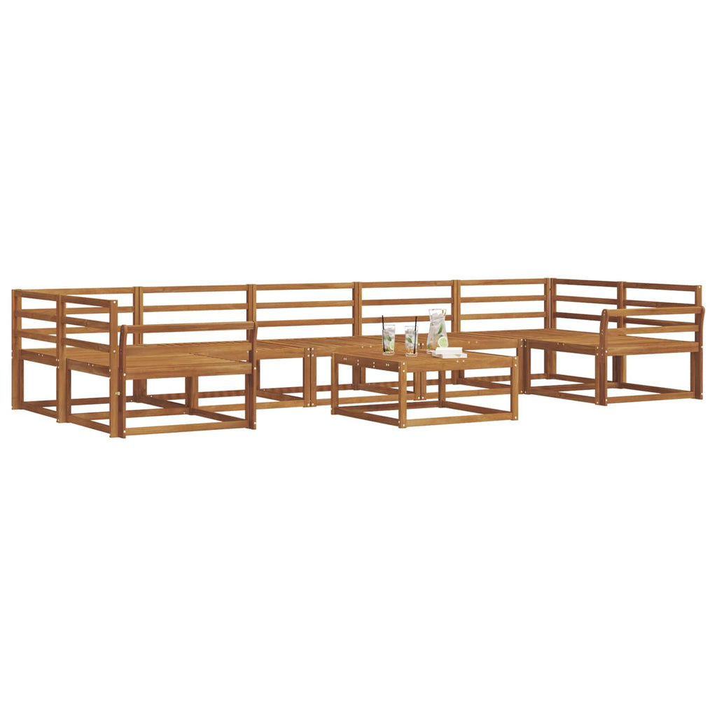 Outdoor-Sofagarnitur 8 pcs Natur Massivholz Akazie