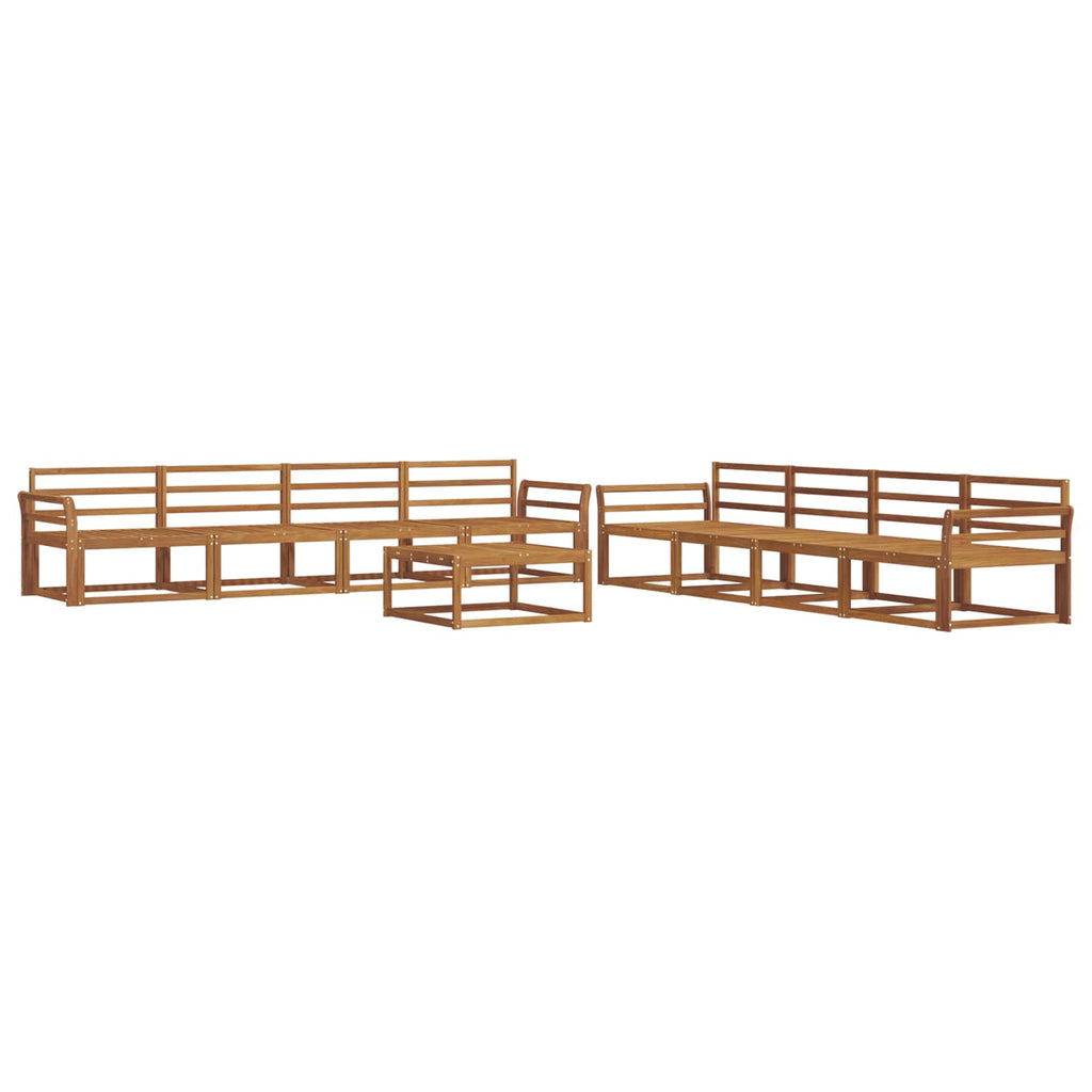 Outdoor-Sofagarnitur 9 pcs Natur Massivholz Akazie