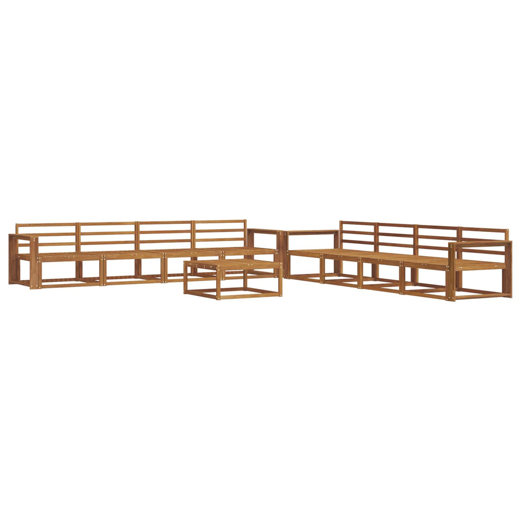 Outdoor-Sofagarnitur 9 pcs Natur Massivholz Akazie