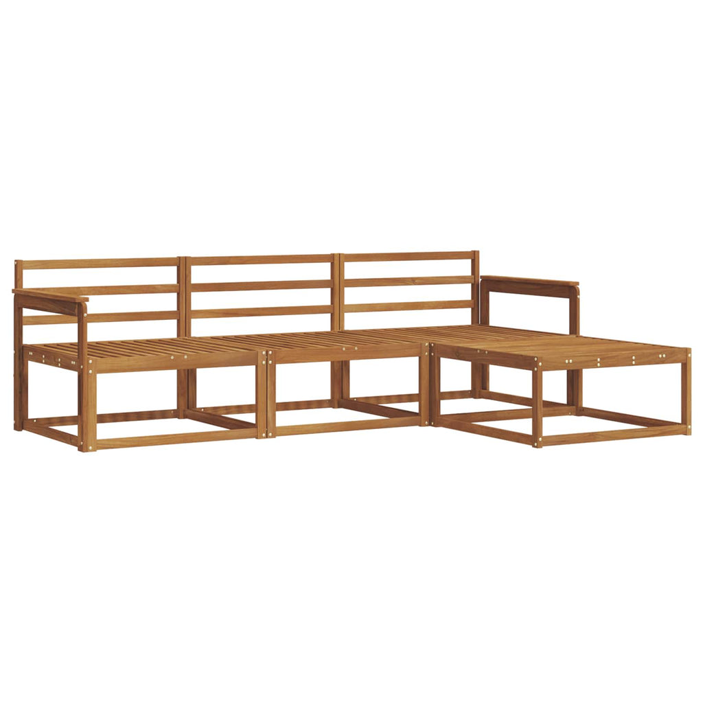 Outdoor-Sofagarnitur 4 pcs Natur Massivholz Akazie