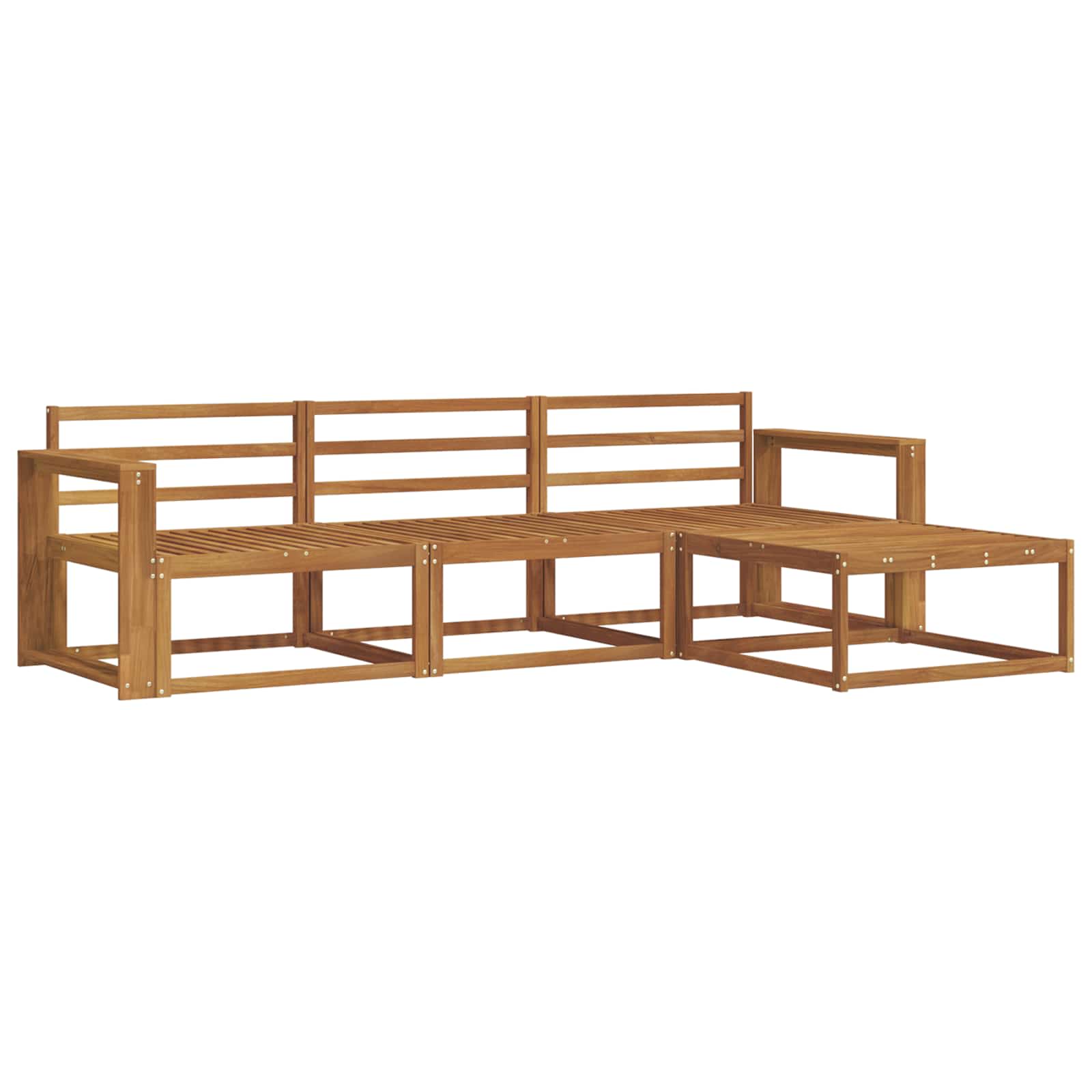 Outdoor-Sofagarnitur 4 pcs Natur Massivholz Akazie