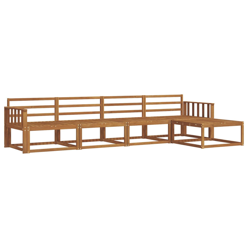 Outdoor-Sofagarnitur 5 pcs Natur Massivholz Akazie