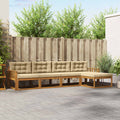 Outdoor-Sofagarnitur mit Kissen 5 pcs Natur und Beige