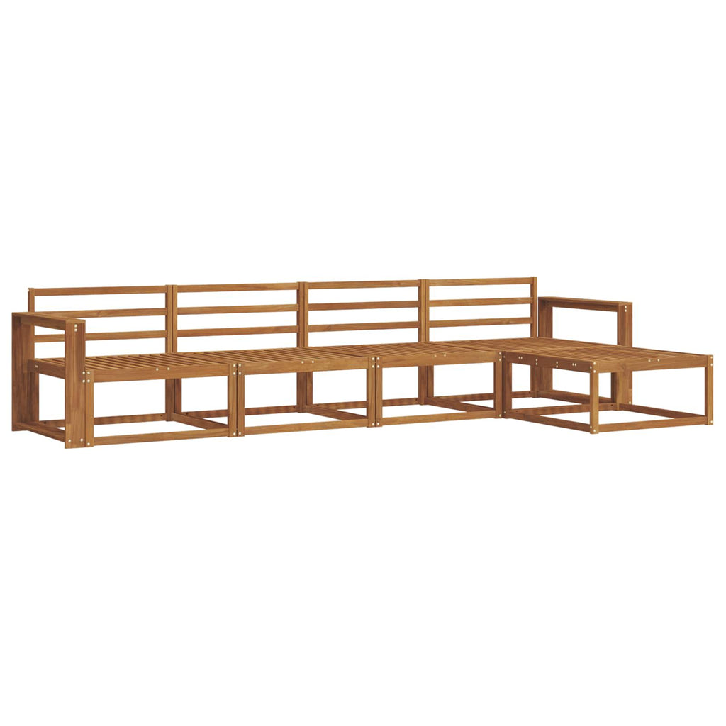 Outdoor-Sofagarnitur 5 pcs Natur Massivholz Akazie