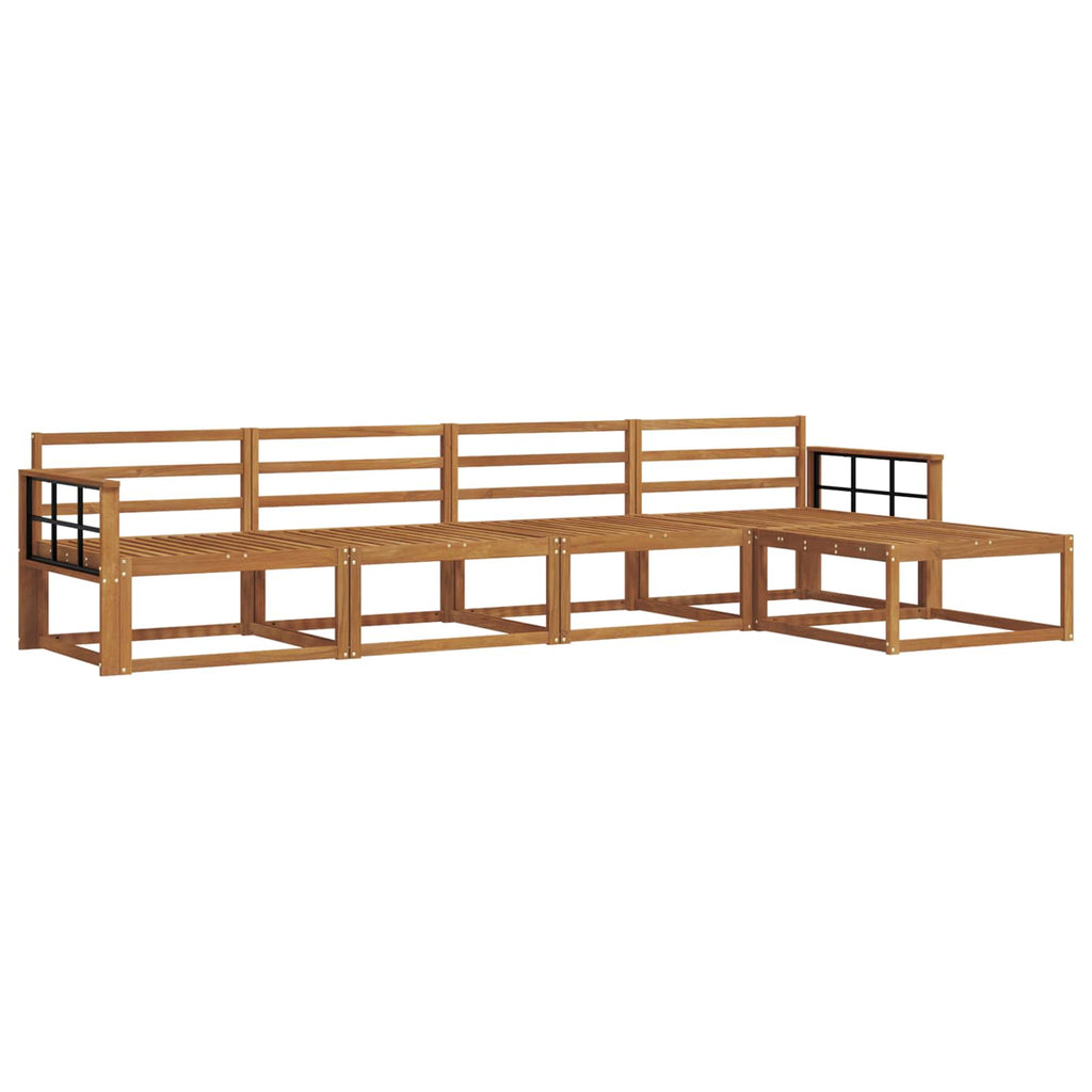 Outdoor-Sofagarnitur 5 pcs Natur Massivholz Akazie