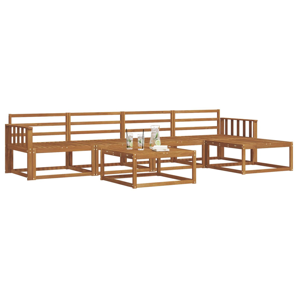 Outdoor-Sofagarnitur 6 pcs Natur Massivholz Akazie