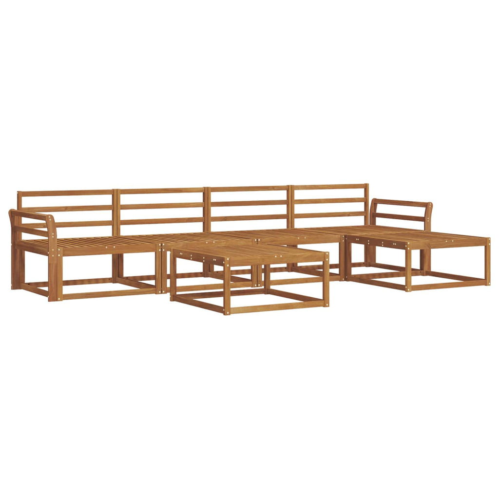 Outdoor-Sofagarnitur 6 pcs Natur Massivholz Akazie