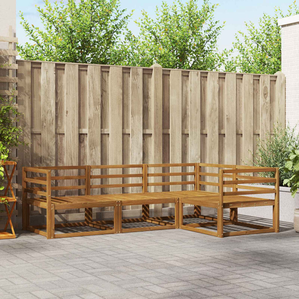 Outdoor-Sofagarnitur 4 pcs Natur Massivholz Akazie