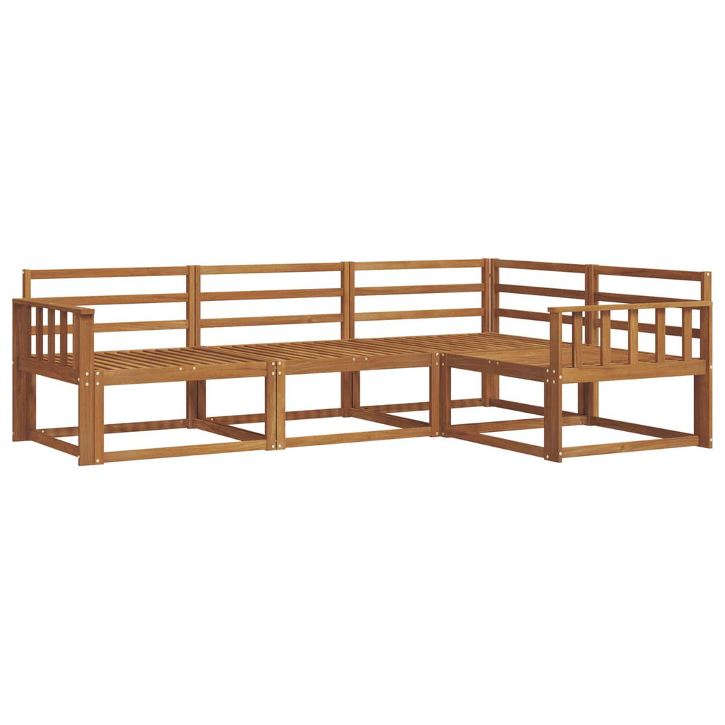 Outdoor-Sofagarnitur 4 pcs Natur Massivholz Akazie