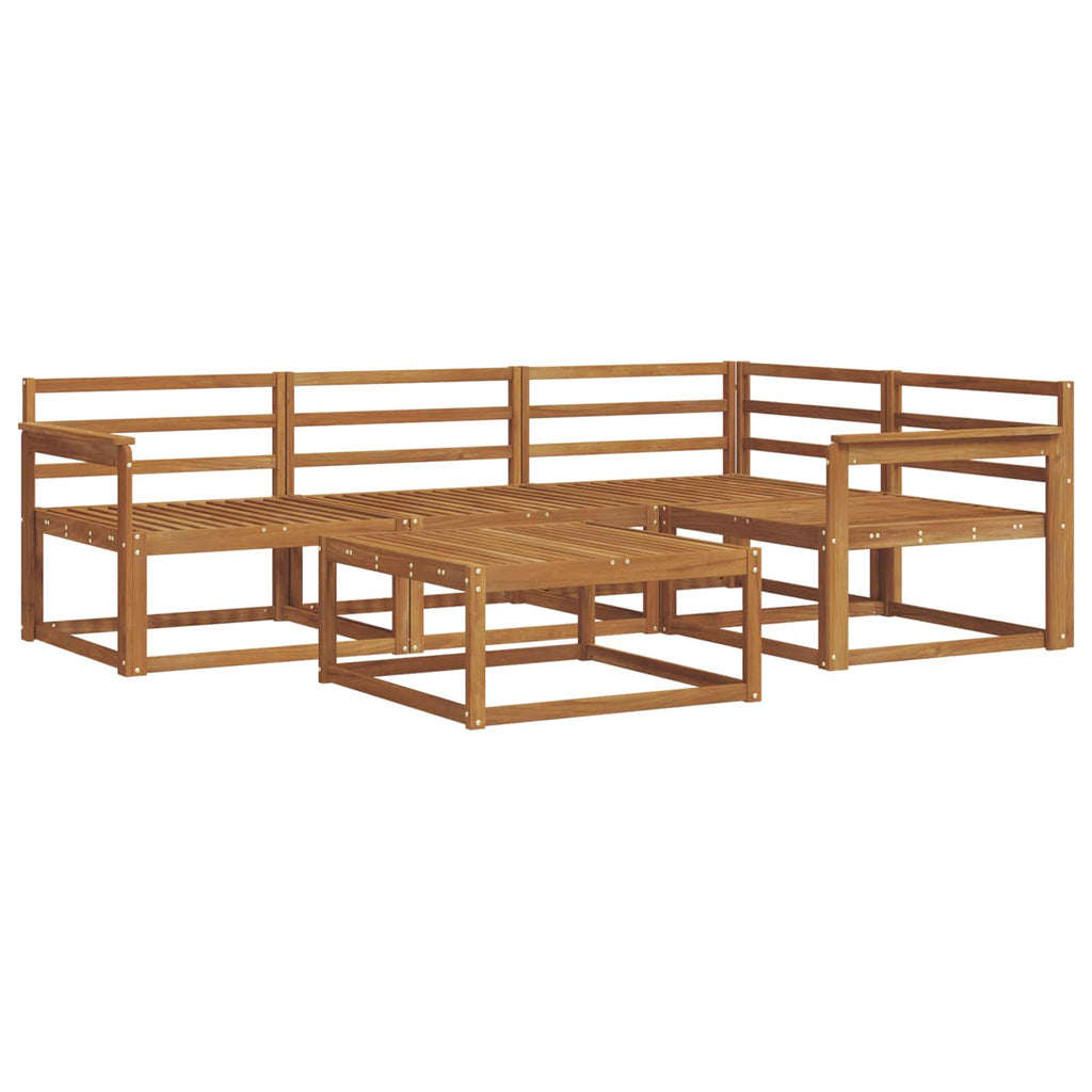 Outdoor-Sofagarnitur 5 pcs Natur Massivholz Akazie