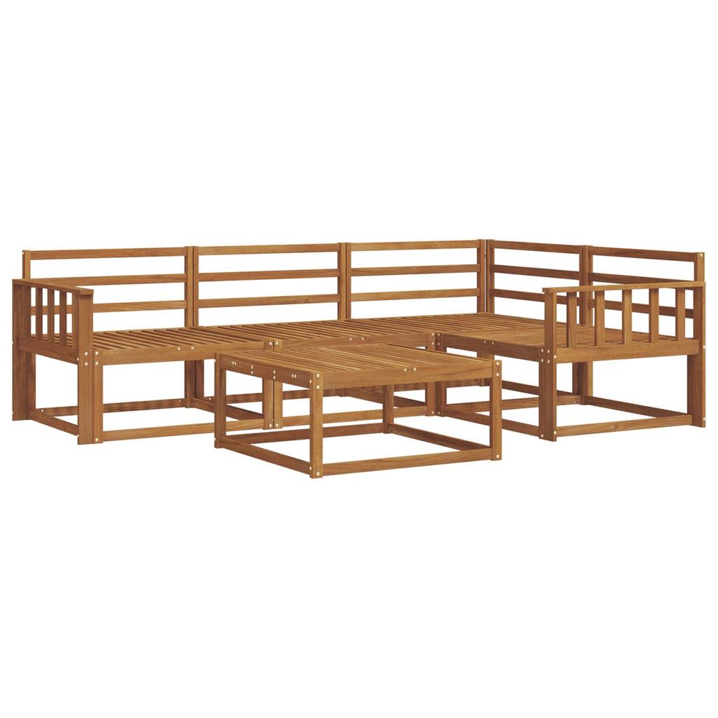 Outdoor-Sofagarnitur 5 pcs Natur Massivholz Akazie