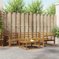 Outdoor-Sofagarnitur 5 pcs Natur Massivholz Akazie