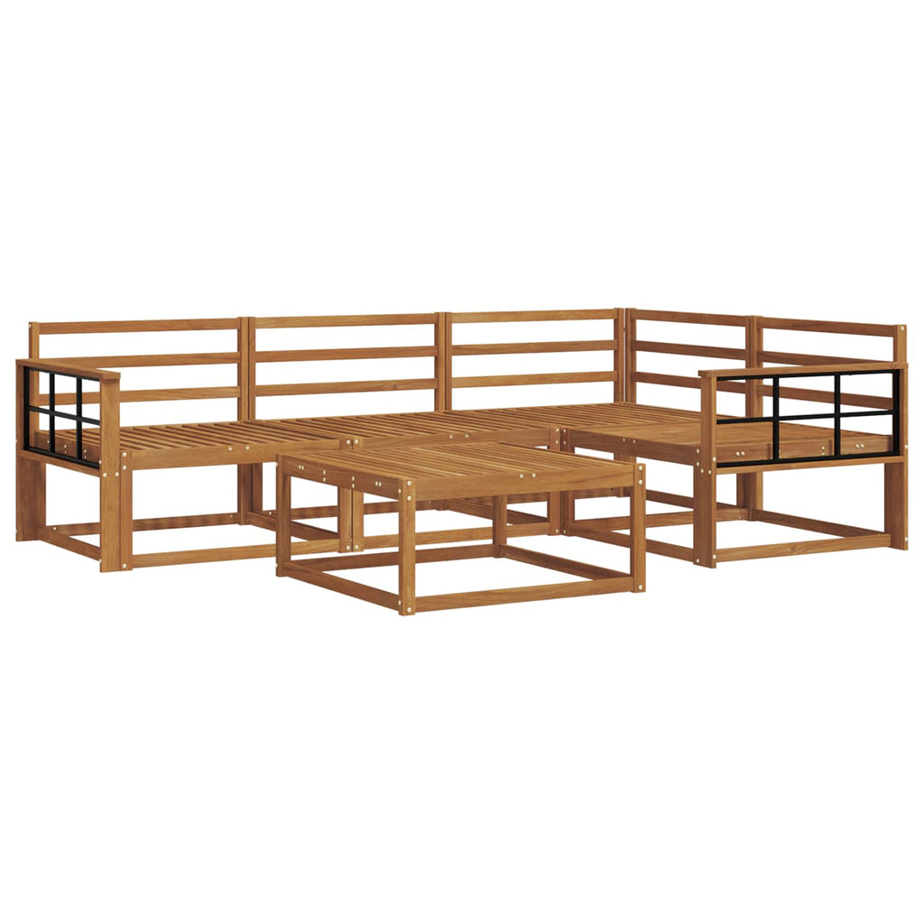 Outdoor-Sofagarnitur 5 pcs Natur Massivholz Akazie