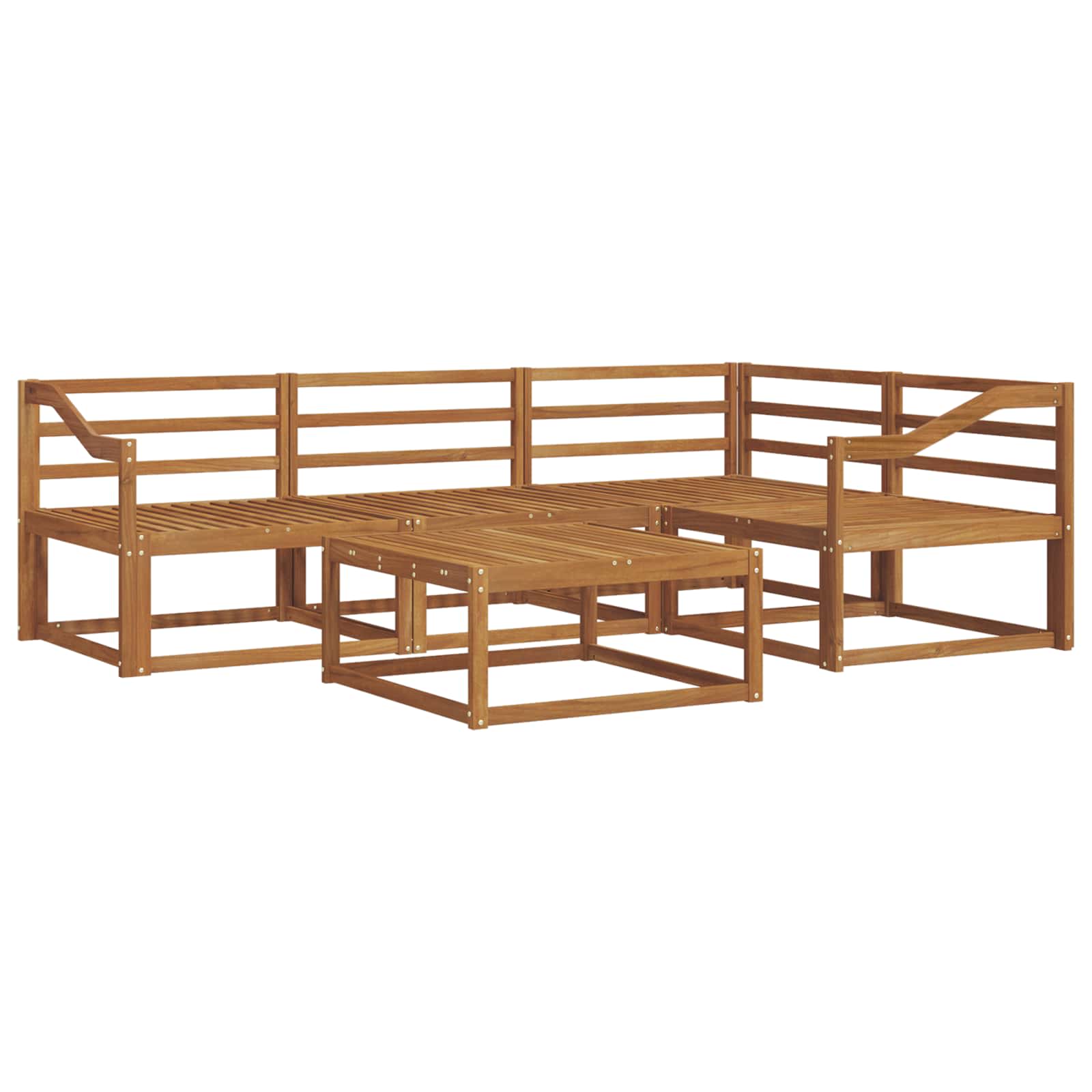 Outdoor-Sofagarnitur 5 pcs Natur Massivholz Akazie