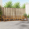 Outdoor-Sofagarnitur 5 pcs Natur Massivholz Akazie