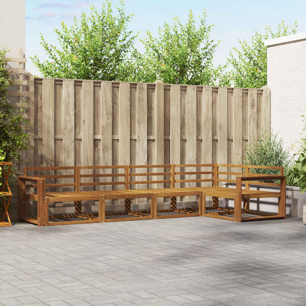 Outdoor-Sofagarnitur 5 pcs Natur Massivholz Akazie