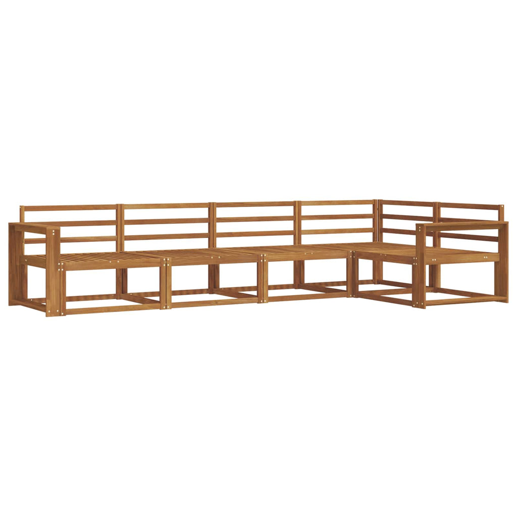 Outdoor-Sofagarnitur 5 pcs Natur Massivholz Akazie