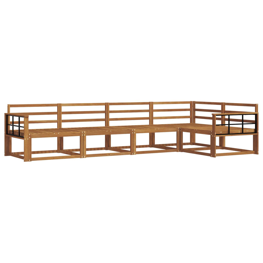 Outdoor-Sofagarnitur 5 pcs Natur Massivholz Akazie