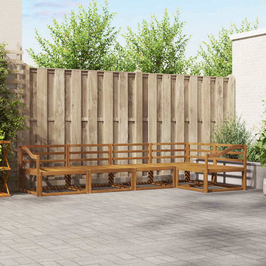 Outdoor-Sofagarnitur 5 pcs Natur Massivholz Akazie