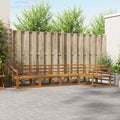 Outdoor-Sofagarnitur 5 pcs Natur Massivholz Akazie