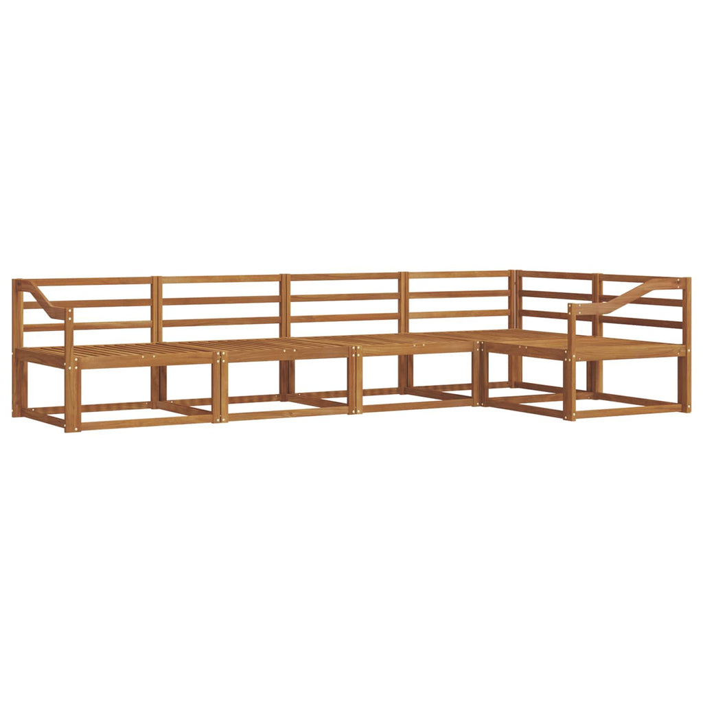 Outdoor-Sofagarnitur 5 pcs Natur Massivholz Akazie
