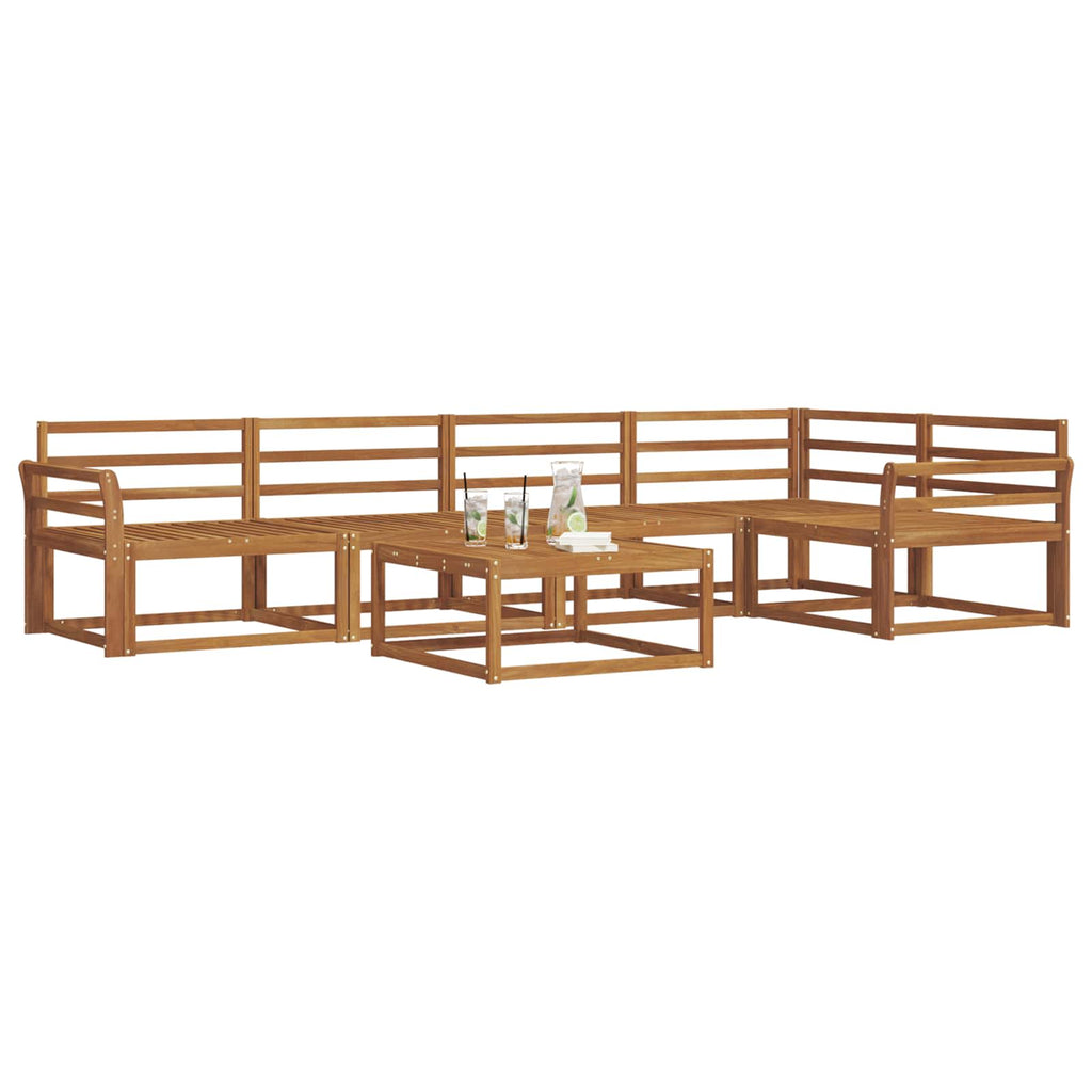 Outdoor-Sofagarnitur 6 pcs Natur Massivholz Akazie