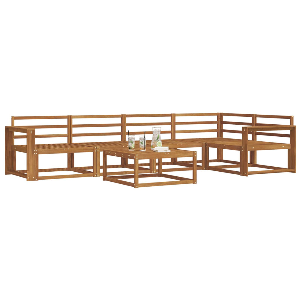 Outdoor-Sofagarnitur 6 pcs Natur Massivholz Akazie