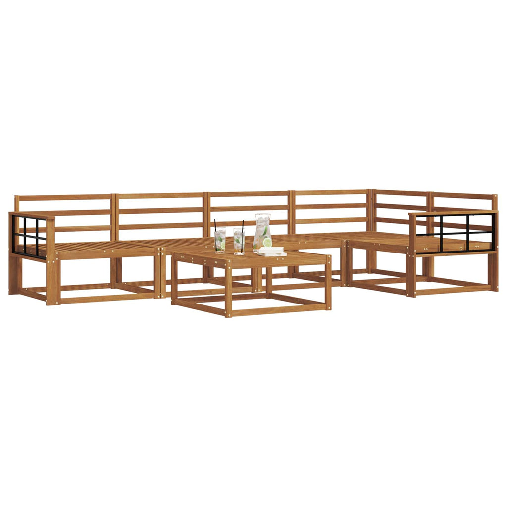 Outdoor-Sofagarnitur 6 pcs Natur Massivholz Akazie